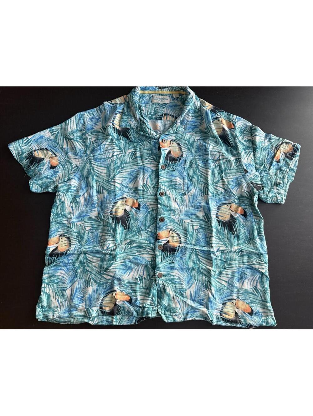 Vintage Caribean Silk’s Blend Shirt Size XL